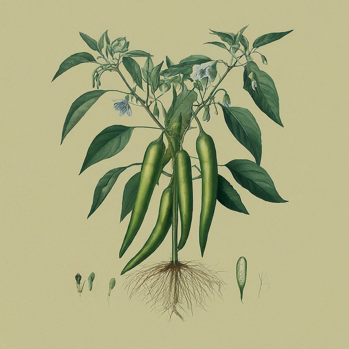 Chilli Large Green (Capsicum annuum)