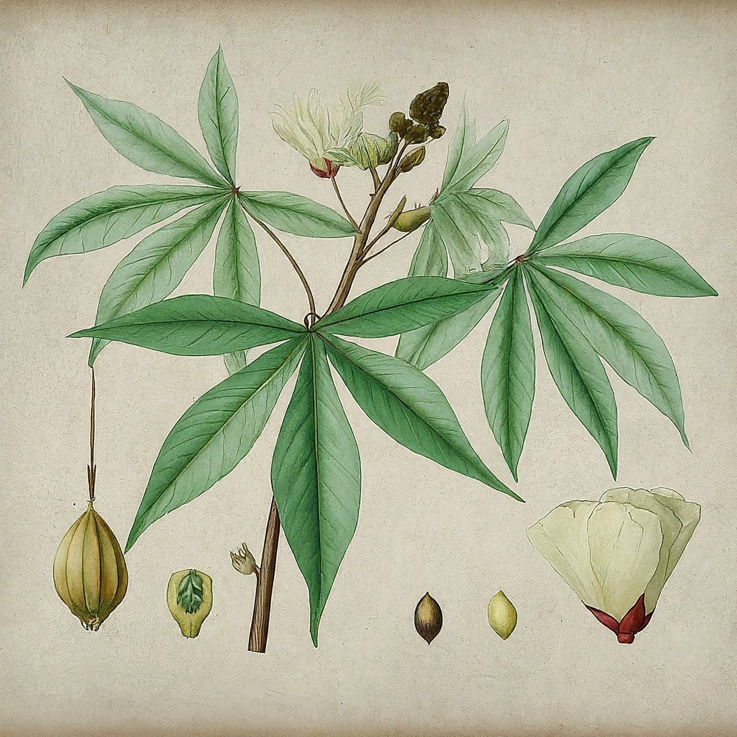 Flat Leaf Abika (Abelmoschus manihot)