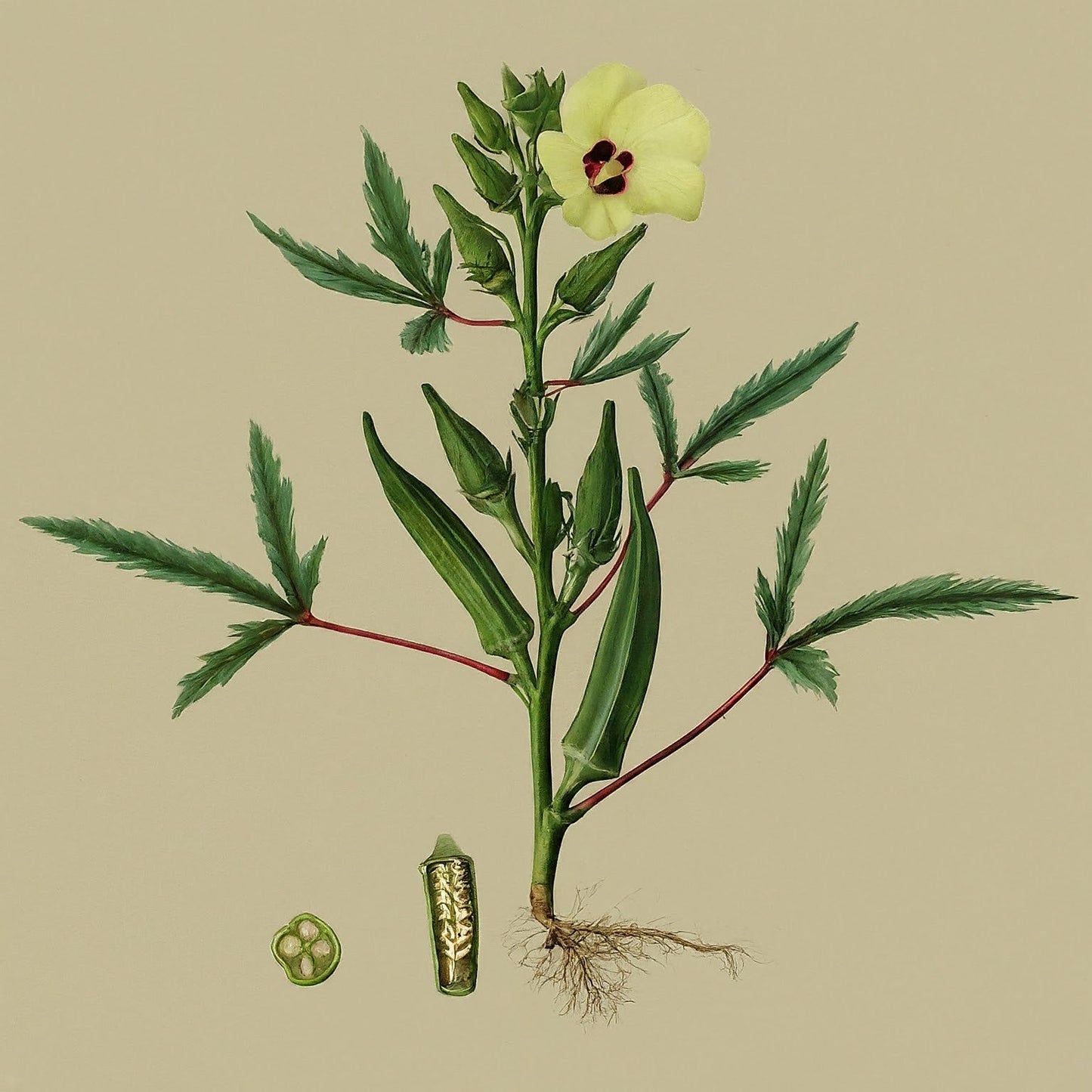Okra (Abelmoschus esculentus)