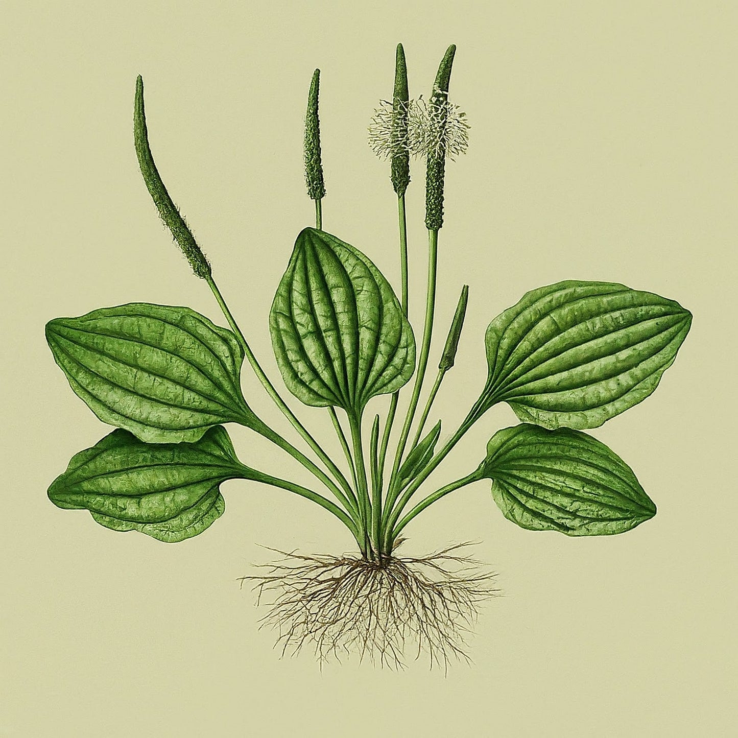 Plantain (Plantago major)