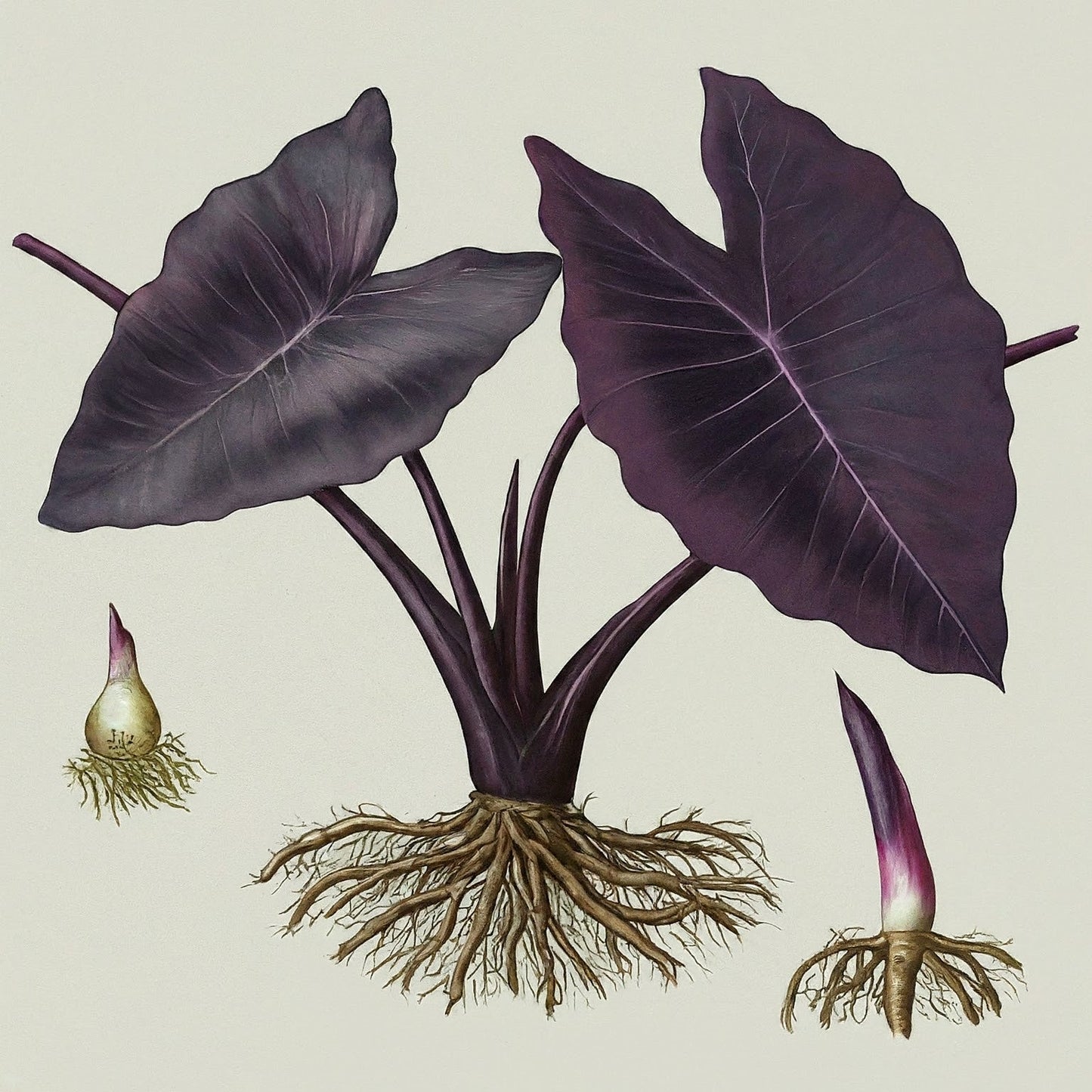 Black Taro (Colocasia esculenta)