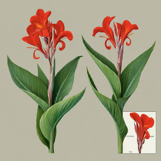 Red Queensland Arrowroot (Canna edulis)