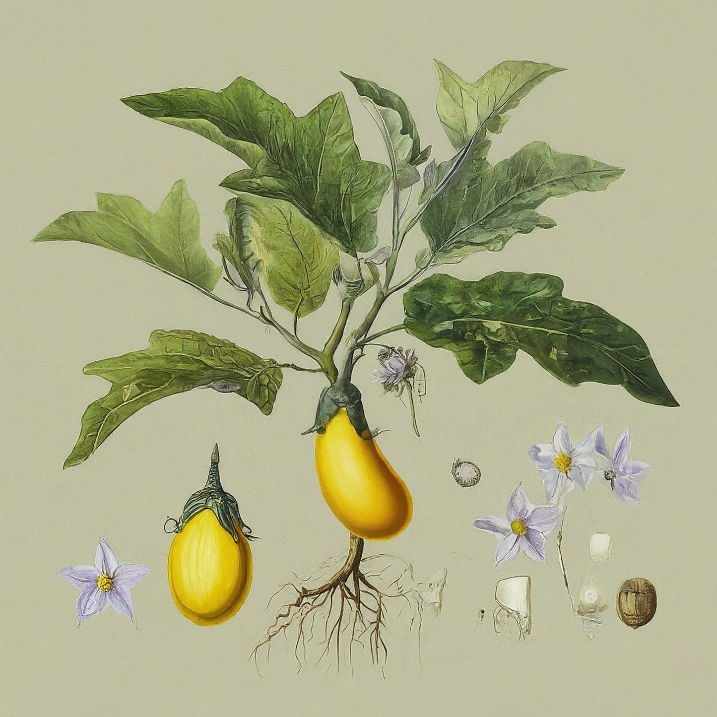 Kyo Yasai Eggplant Yellow (Solanum melongena)